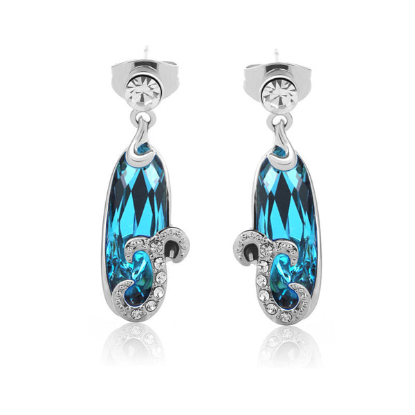 ERFA034 Trendy Charm Long Water Drop Stud Earrings