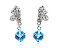 ERFA202 Fashion Charm Water Cube Stud Earrings