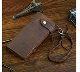 Charm Solid Brown Long Size Wallet