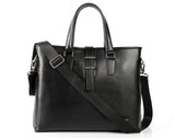 Fashion Solid Roomy Black Briefcase