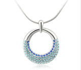 NLFA268 Charm Half Moon Pendant Necklace