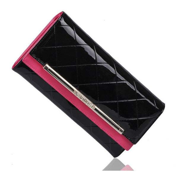 Metallic Colorblock  Mesh Women Wallet