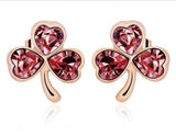 ERFA080 Fashion Charm Three-leaf Flower Stud Earrings