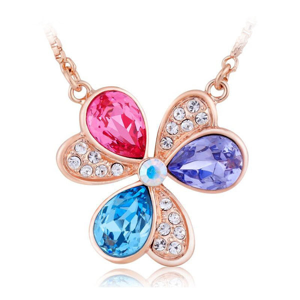 NLFA072 Charm Flower Pendant Necklace