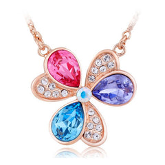 NLFA072 Charm Flower Pendant Necklace