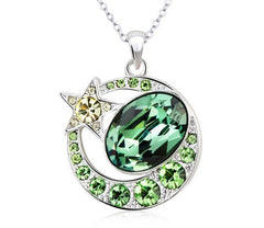 NLFA263 Charm The Star and Moon Pendant Necklace