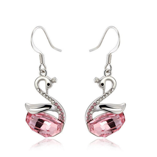 ERFA235 Fashion Charm Comic Swan Dangle Earrings
