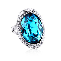 RiFA004 Classical Charm Fancy Blue Ocean Ring