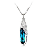 NLFA167 Charm Slim Water Drop Pendant Necklace