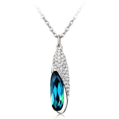 NLFA167 Charm Slim Water Drop Pendant Necklace