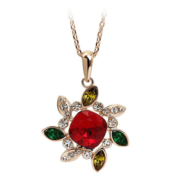 NLFA069 Classical Sunflower Pendant Necklace