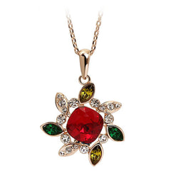 NLFA069 Classical Sunflower Pendant Necklace