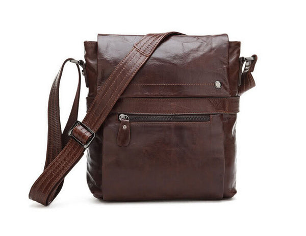 Classic Solid Brown Briefcase Messenger