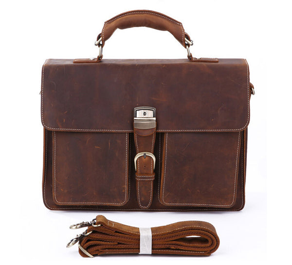 Fashion From the Mars Solid Brown Briefcase Messenger