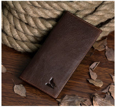 Classic Solid Coffee Long Wallet