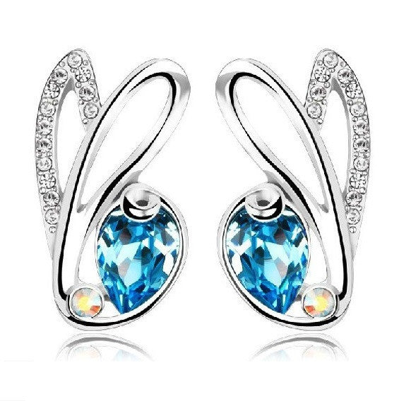 ERFA230 Trendy Charm Jade Rabbit Stud Earrings
