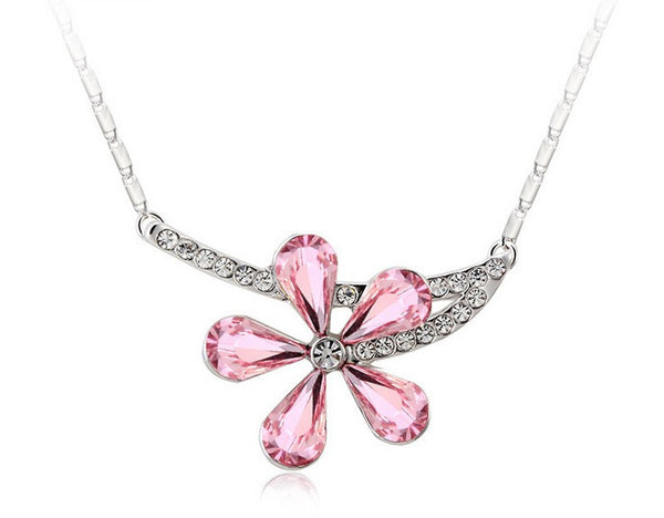 NLFA186 Charm Five-leaf Clover Pendant Necklace