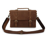 Classic Solid Brown Briefcase Messenger