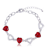 BLFA012 Fashion Charm Trio of Hearts Bracelet