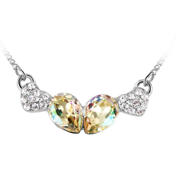 NLFA122 Fashionable Angel Linked Hearts Pendant Necklace