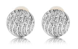 ERFA028 Trendy Charm Ball with Curves Stud Earrings