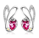 ERFA230 Trendy Charm Jade Rabbit Stud Earrings