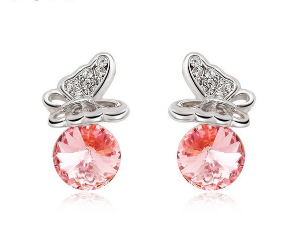 ERFA204 Fancy Charm Butterfly Stud Earrings