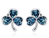 ERFA080 Fashion Charm Three-leaf Flower Stud Earrings