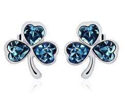 ERFA080 Fashion Charm Three-leaf Flower Stud Earrings