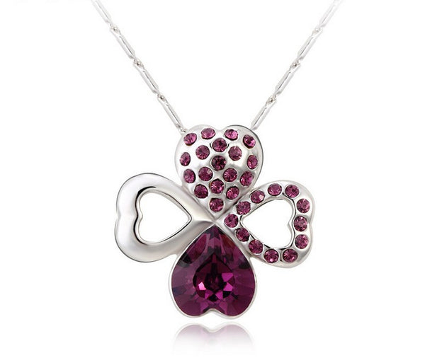 NLFA199 Charm Dream Four-Leaf Clover Pendant Necklace