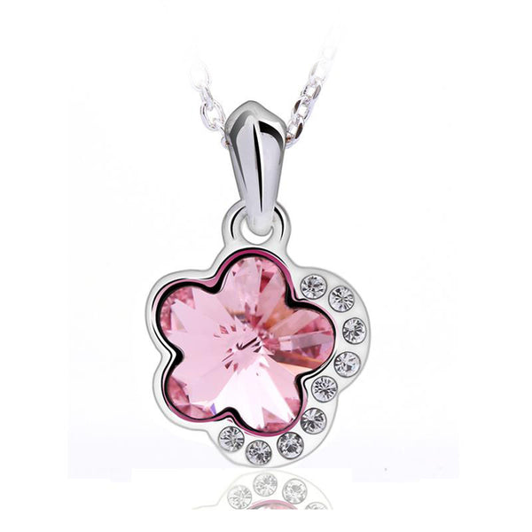 NLFA207 Charm Flower  Pendant Necklace