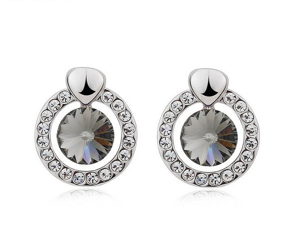 ERFA206 Trendy Charm Fancy Circle Stud Earrings