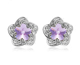 ERFA201 Fashion Charm Water Lily Stud Earrings