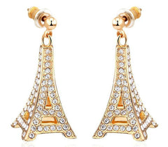 ERFA101 Classical Charm Eiffel Tower Stud Earrings