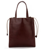 Daily Adventure Durable Solid Brown Tote Handbag