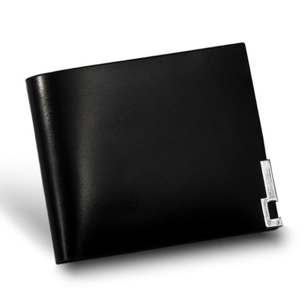 Charm Two Sizes Solid Black Men Wallet