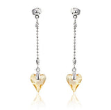 ERFA170 Vintage Charm Long Heart Stud Earrings