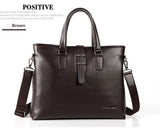 Fashion Solid Roomy Black Briefcase