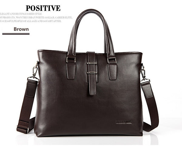 Fashion Solid Roomy Black Briefcase