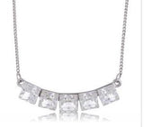 NLFA008 Charm Rectangles Chain Pendant Necklace