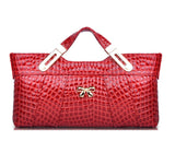 Crocodile Grain Mesh Tote Bag