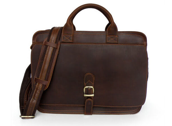 Fashionable Dream Lover Solid Brown Briefcase Messenger