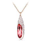 NLFA167 Charm Slim Water Drop Pendant Necklace