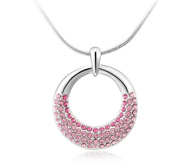 NLFA268 Charm Half Moon Pendant Necklace