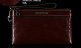 Casual Durable Waxy Leather Wristlet Wallet