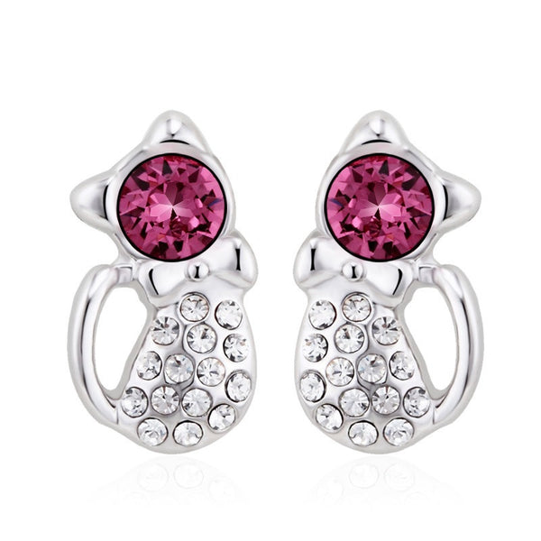 ERFA123 Fashion Charm Kitty Stud Earrings