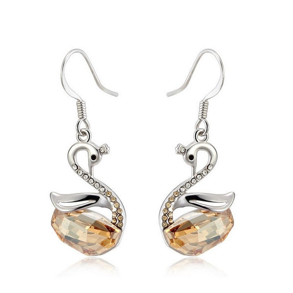 ERFA235 Fashion Charm Comic Swan Dangle Earrings