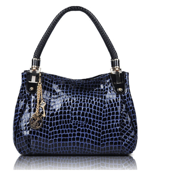 Crocodile Grain European Style Mesh Tote Bag