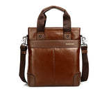 Charm Durable Solid Brown Briefcase Messenger