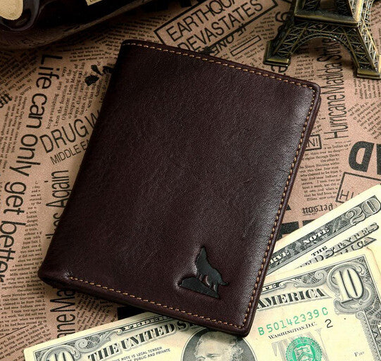 Classical Durable Three Sizes Solid Coffee Men Wallets